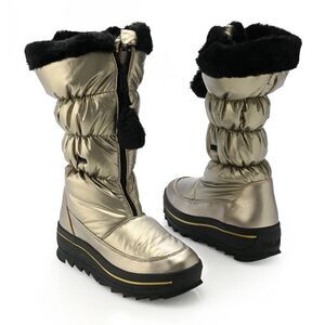 Pajar Canada Women's "Toboggan" 2.0 Tall Zip Front Boots - Gold Stellare